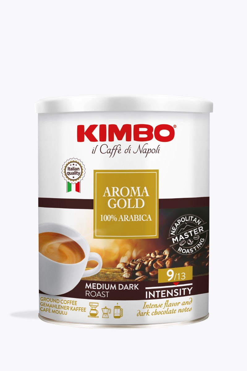 Kimbo Aroma Gold 100% Arabica 250g blik gemalen