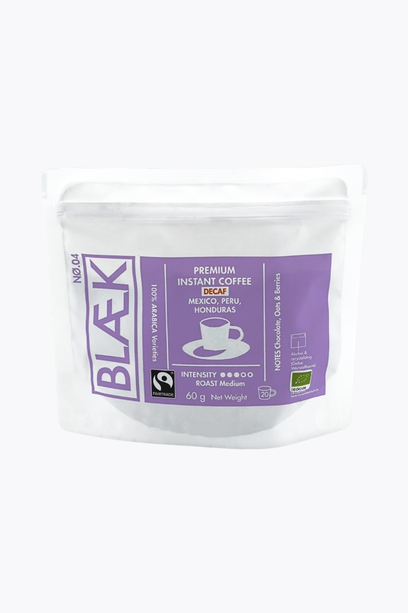 BLÆK Organic Instant Coffee No. 4 Decaf Bio 60g