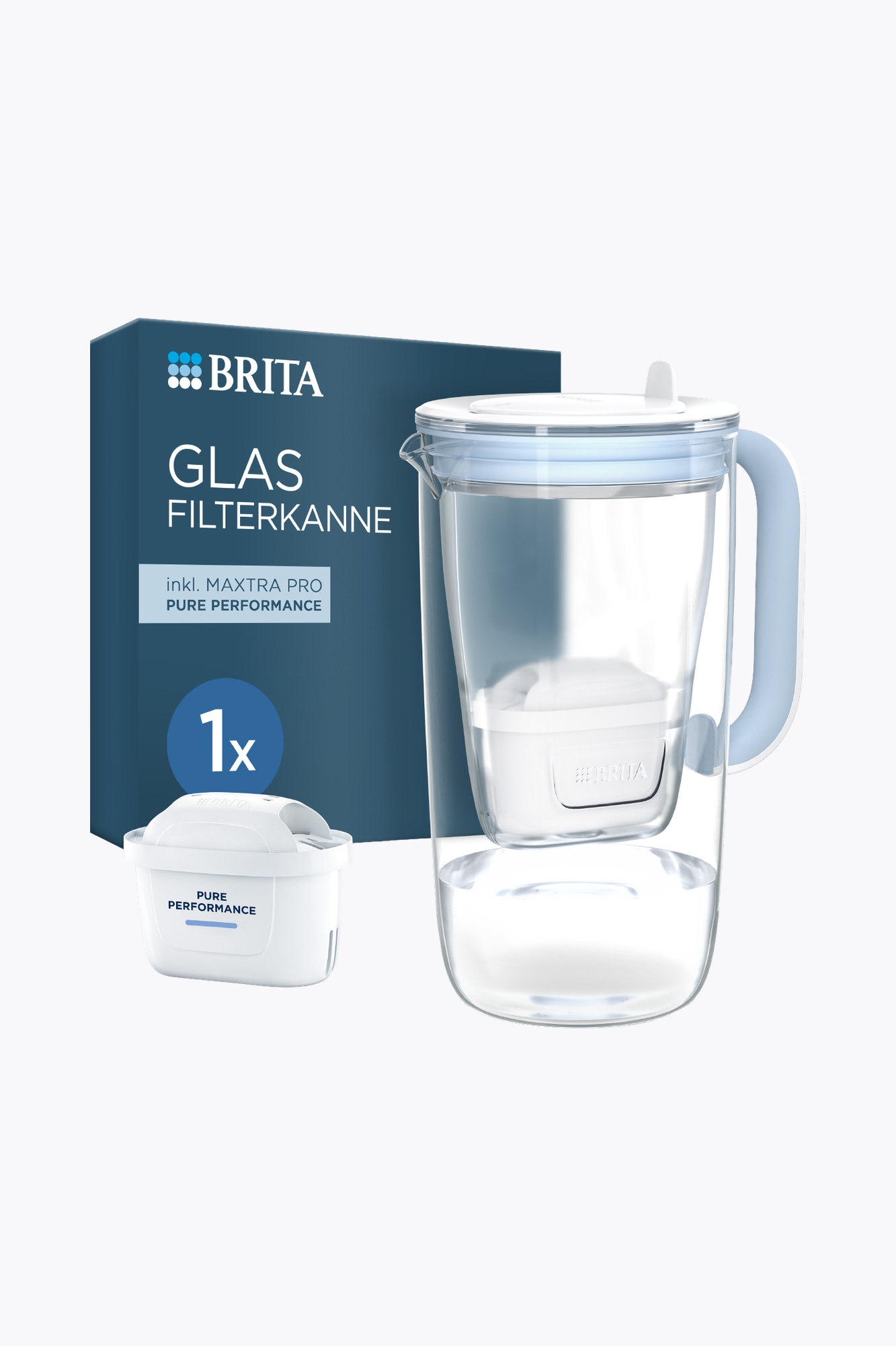 Brita Glas Wasserfilter-Kanne Model One 2,5l