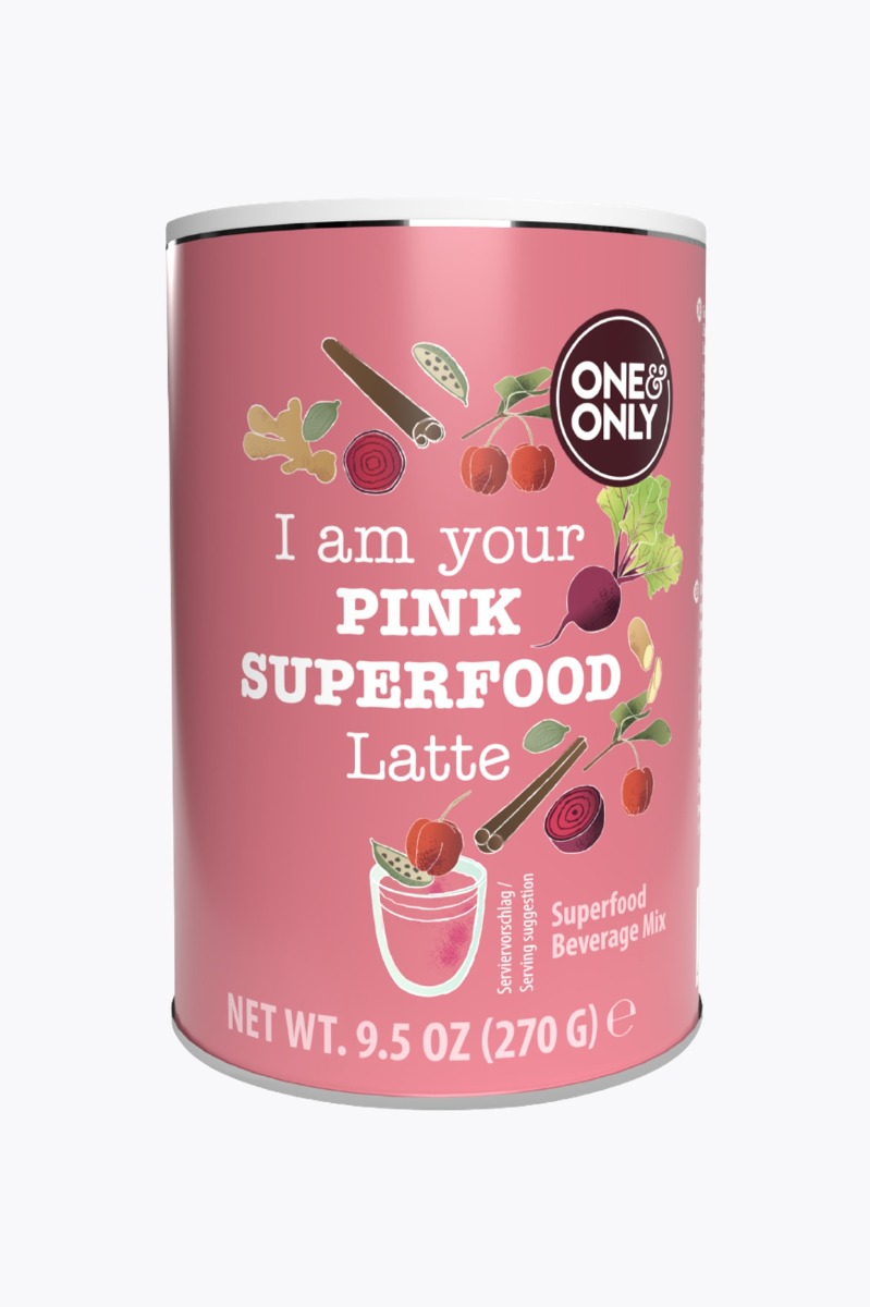 One&Only Pink Superfood Latte Poeder 270g