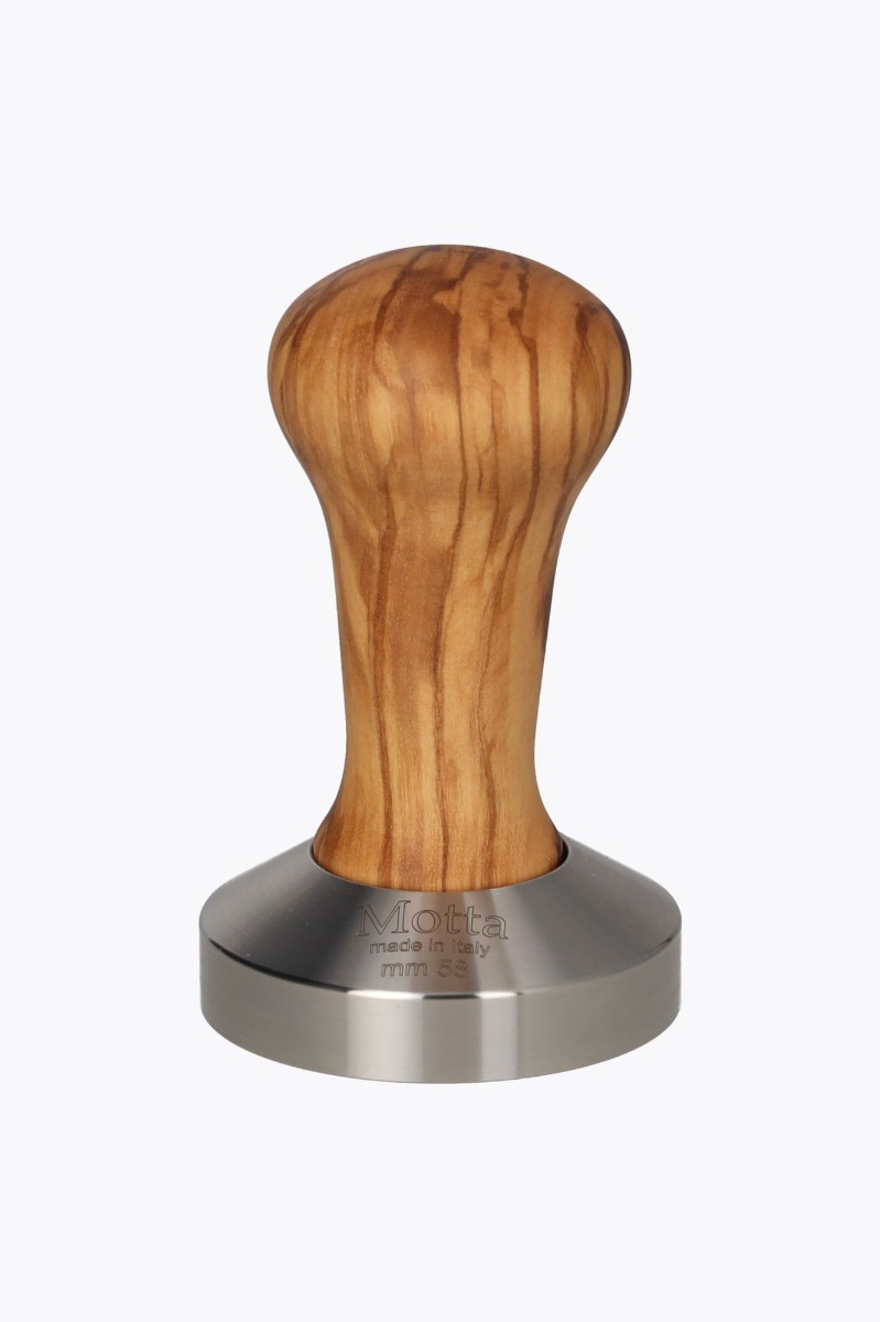 Motta Tamper Olijfhout Platte Basis 58mm