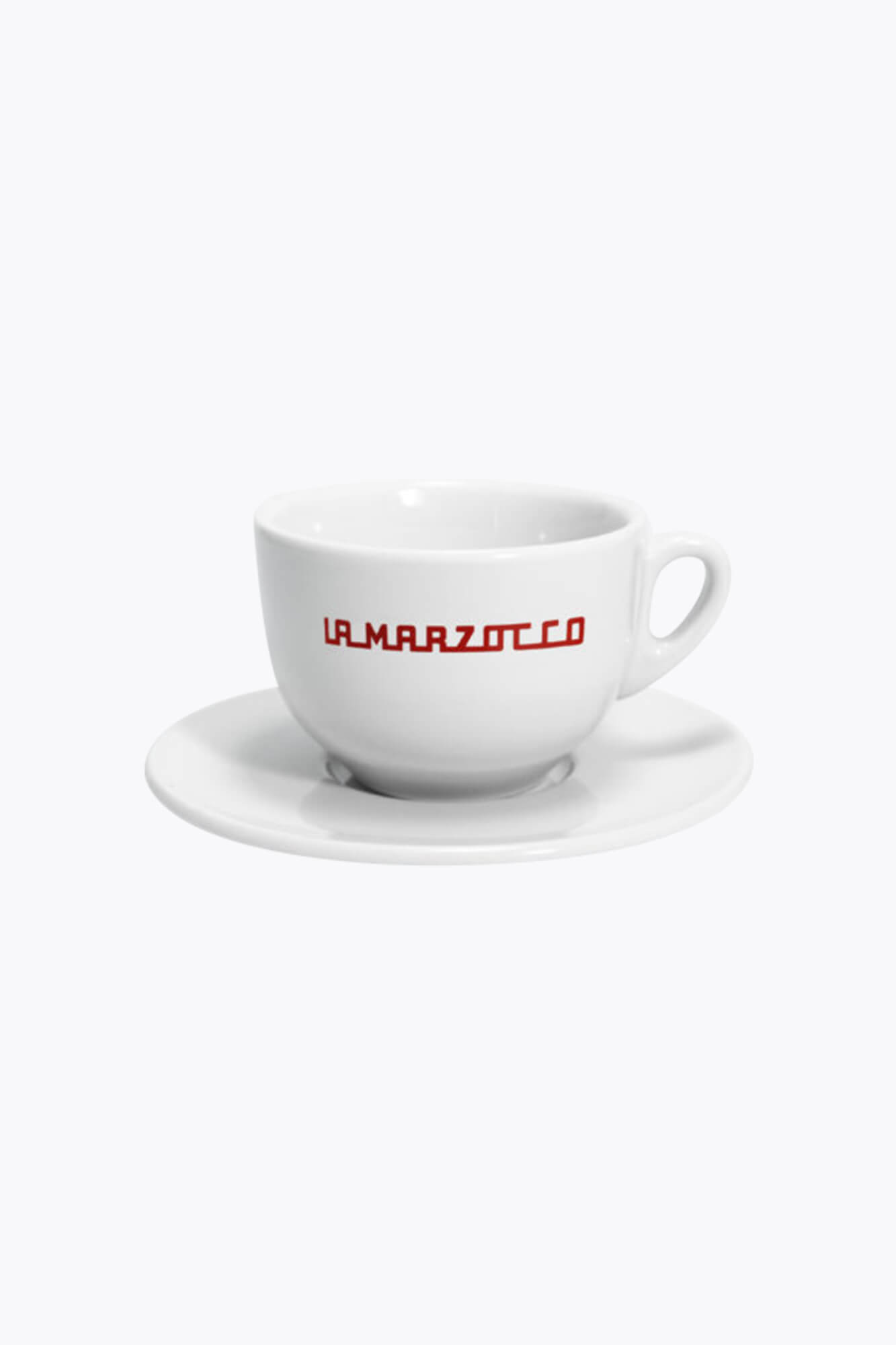 La Marzocco linea Cappuccinotasse Rot mit Untertasse